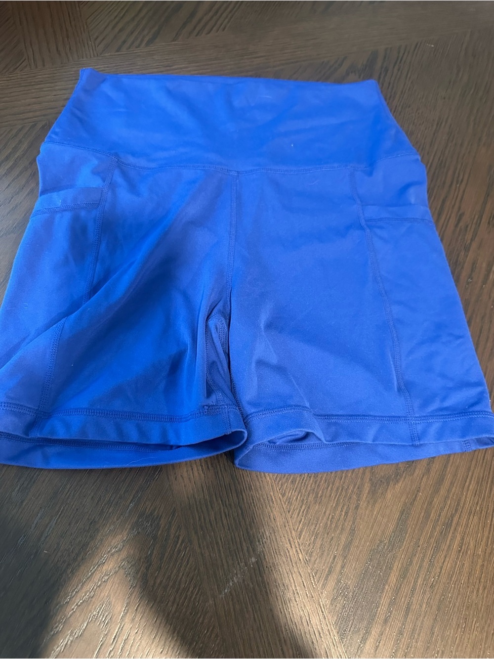 Yogalicious Royal Blue High-Waist Athletic Shorts